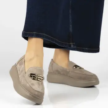 Pantofi piele naturala 7216 bej imagine