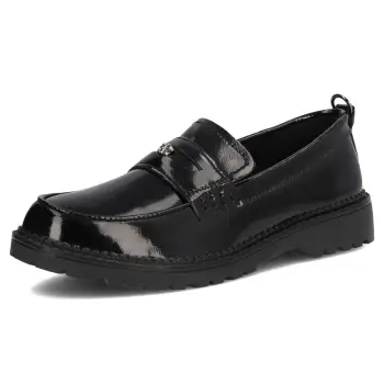 Pantofi piele naturala 7409 negru-lac imagine