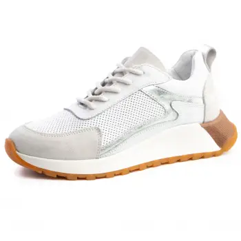 Pantofi piele naturala 7605 alb imagine