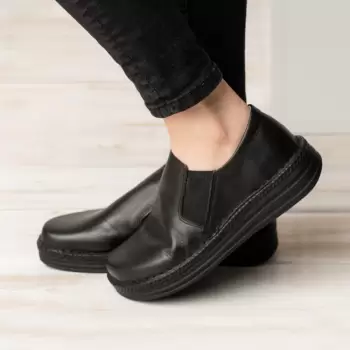 Pantofi piele naturala 9200 negru imagine