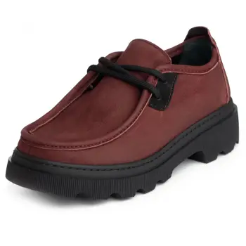 Pantofi piele naturala 9524 bordo imagine