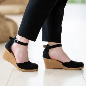 Pantofi piele velur 020 negru imagine