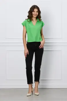 Blugi Kara negri cu rupturi la baza imagine