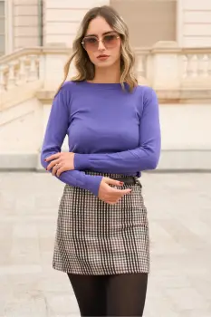 Bluza din tricot mov imagine