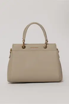 Geanta gri deschis design structurat imagine