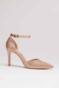 Pantofi eleganti roz pal cu aplicatii stralucitoare imagine