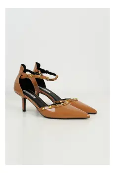 Pantofi Lina maro cu tinte imagine