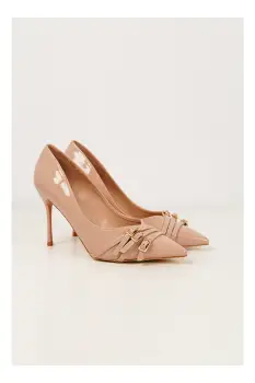 Pantofi Mia nude stiletto cu aplicatii pe varf imagine