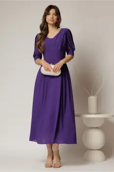 Rochie de ocazie mov lunga de ocazie imagine