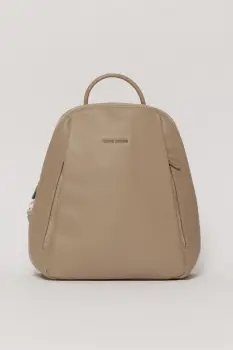 Rucsac taupe cu design structurat imagine