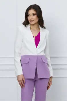 Sacou MBG alb cu lila imagine