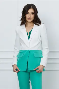 Sacou MBG alb cu verde imagine