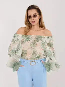 Bluza lejera cu imprimeu floral 2 imagine