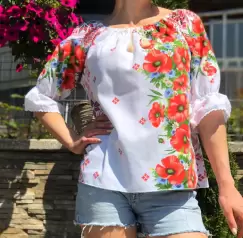 Bluza stilizata cu motive traditionale Daniela 11 imagine