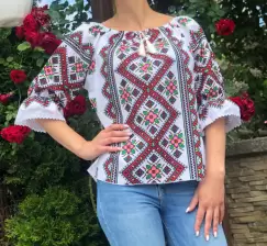 Bluza stilizata cu motive traditionale Daniela 13 imagine