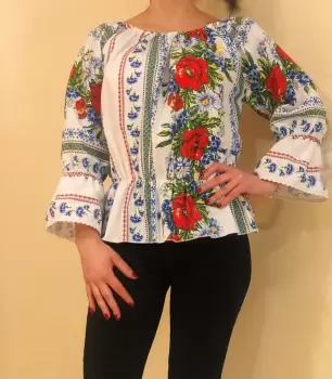 Bluza stilizata cu motive traditionale Daniela 2 imagine