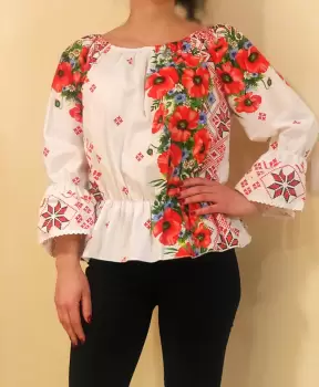 Bluza stilizata cu motive traditionale Daniela 5 imagine