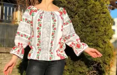 Bluza stilizata cu motive traditionale Daniela 8 imagine