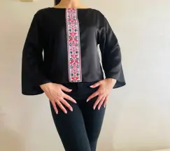 Bluza stilizata cu motive traditionale Ionica 2 imagine