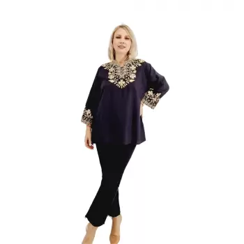 Bluza stilizata traditional cu broderie Claudia imagine