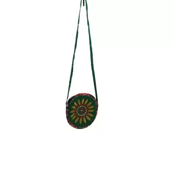 Geanta stilizata cu motive traditionale cu floare 2 imagine