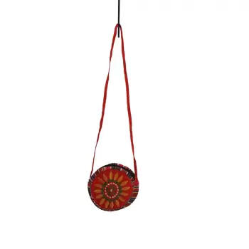 Geanta stilizata cu motive traditionale cu floare 3 imagine