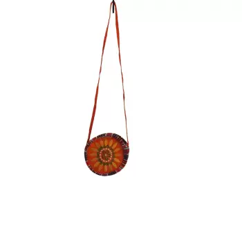 Geanta stilizata cu motive traditionale cu floare 5 imagine