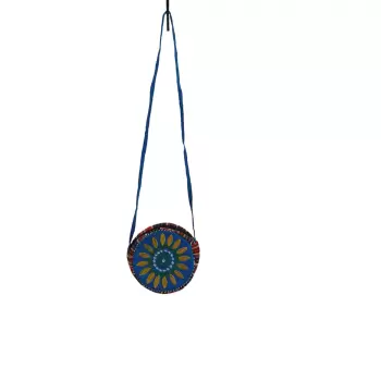 Geanta stilizata cu motive traditionale cu floare imagine