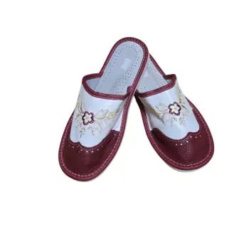 Papuci de dama din piele 6 imagine