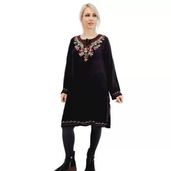 Rochie - Bluza Vaporoasa Brodata Olivia 8 imagine