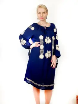 Rochie Brodata Floarea Soarelui 5 imagine