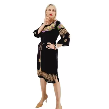 Rochie Brodata Traditional Atena 4 imagine