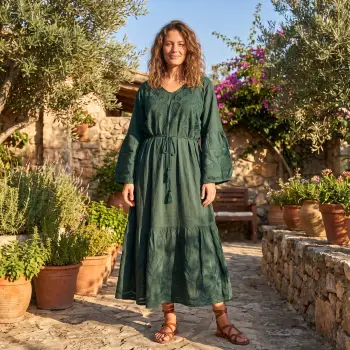 Rochie cu broderie Ligia 2 imagine
