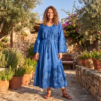 Rochie cu broderie Ligia imagine