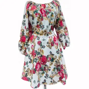 Rochie cu motive florale eleganta Eugenia imagine