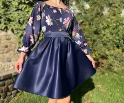 Rochie cu motive florale eleganta Teo 2 imagine