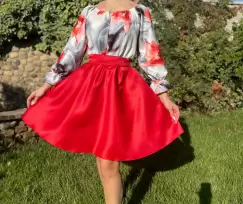 Rochie cu motive florale eleganta Teo 4 imagine
