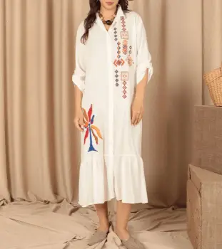 Rochie de dama cu broderie de vara 2 imagine