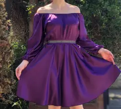 Rochie de ocazie din saten Neli imagine