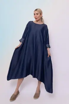 Rochie denim asimetrica imagine