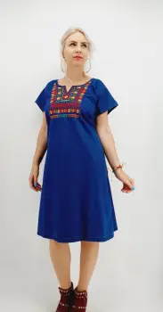 Rochie din Denim traditionala Sanda 55 imagine
