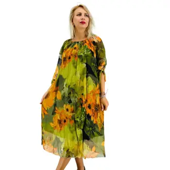 Rochie dreapta din matase Mariana 3 imagine