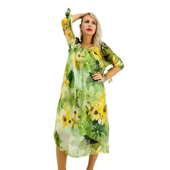 Rochie dreapta din matase Mariana 5 imagine