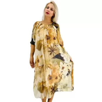Rochie dreapta din matase Mariana 6 imagine