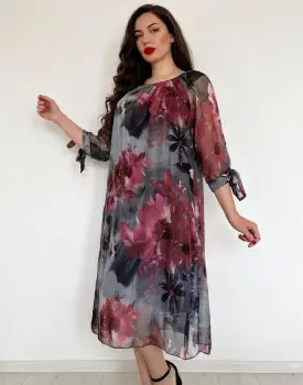 Rochie dreapta tip matase Mariana 20 imagine