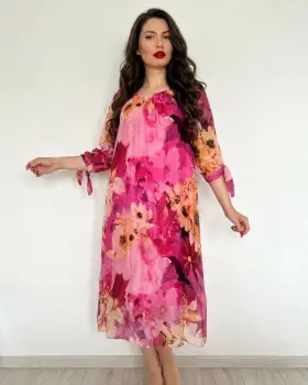 Rochie dreapta tip matase Mariana 21 imagine