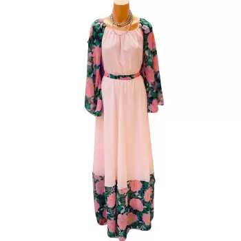 Rochie eleganta cu motive florale Florinela 18 imagine