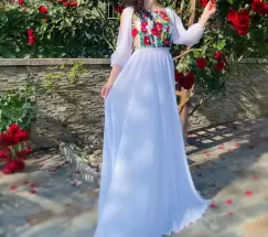 Rochie Eleganta cu motive stilizate florale Viviana 2 imagine