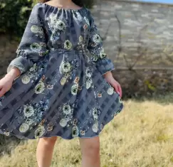 Rochie eleganta din barbie cu imprimeu floral Gala 4 imagine