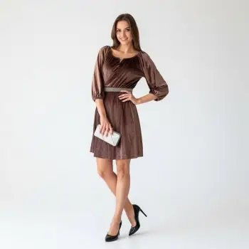 Rochie eleganta din catifea Cati 6 imagine